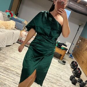 Cupshe One-Shoulder Green Dress
